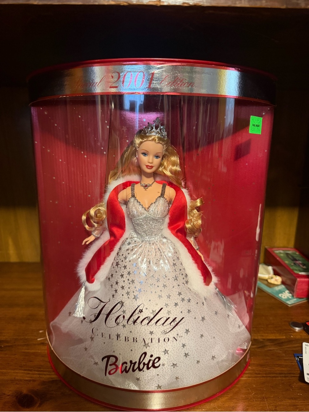Barbie 2001 Holiday Celebration Barbie Holiday Doll in Red & Silver Like New